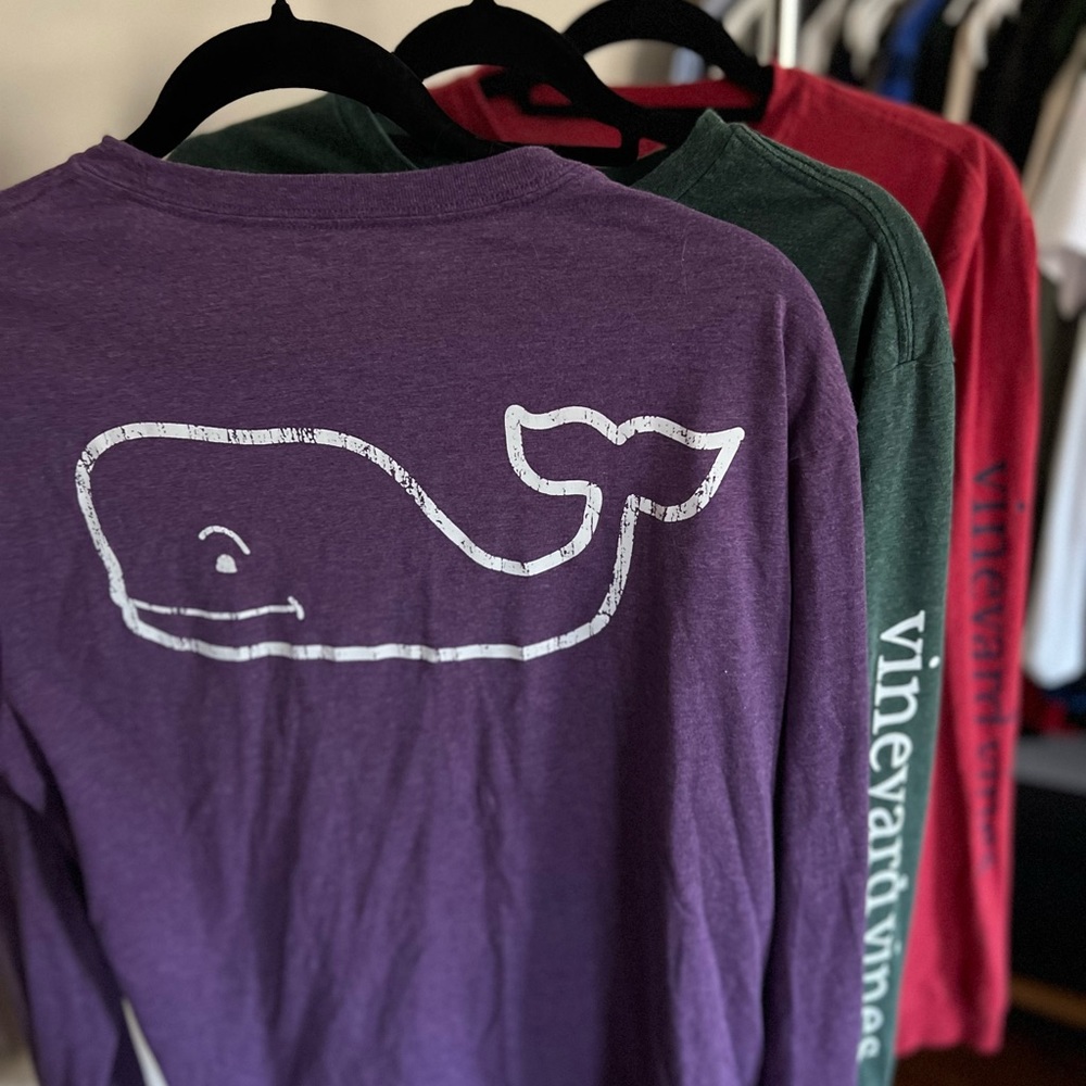 3 for $30 Vineyards Vines - Print Whale Long-Sleeve Tee